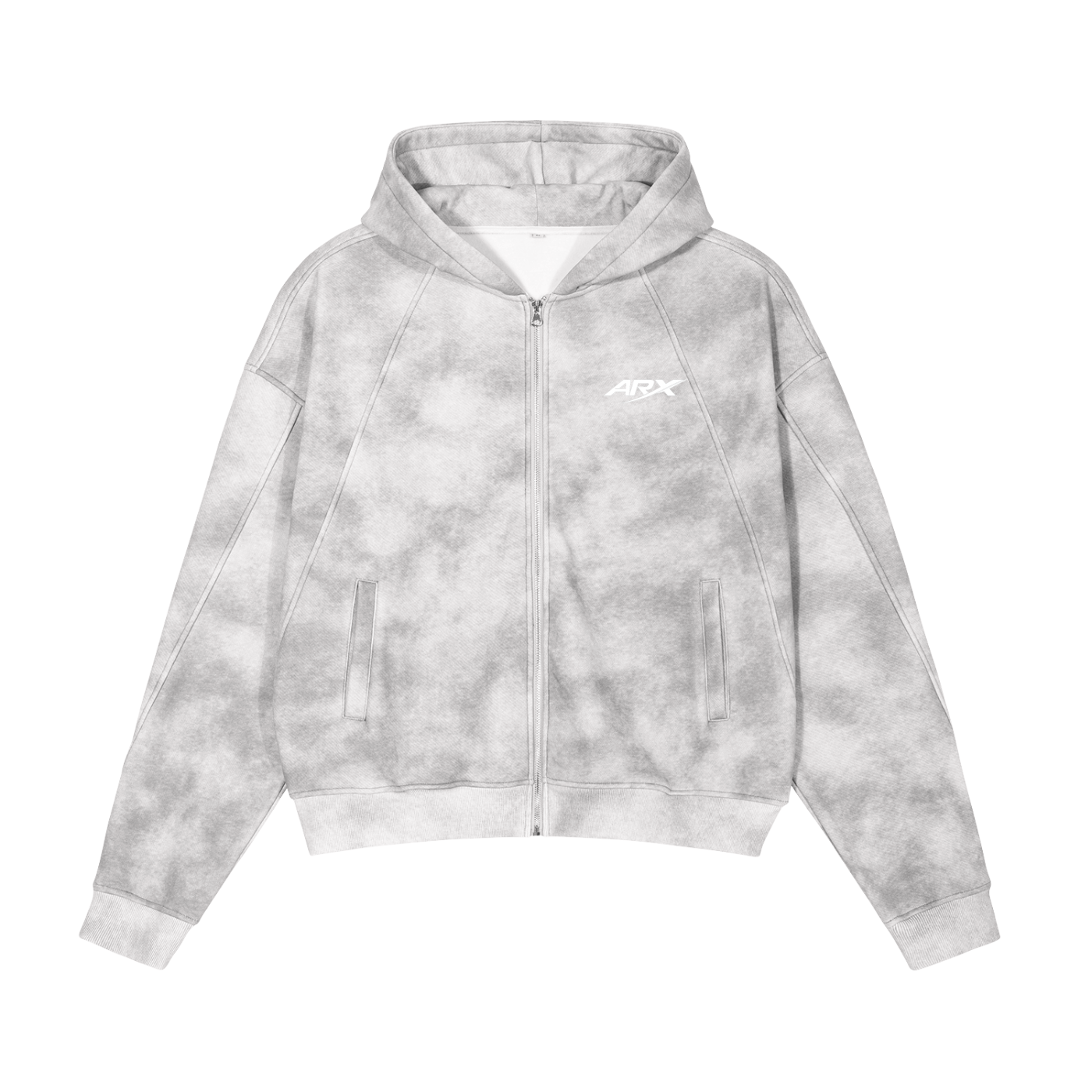 Aerx Dirty Washed Zip-Up Fleece Hoodie