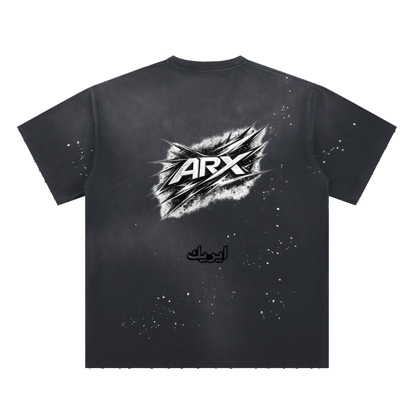 Hand-Frayed Sunfade Paint Splatter T-Shirt
