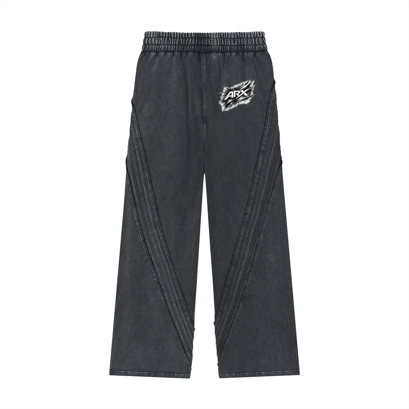 Snow Washed Tape Raw Edge Sweatpants