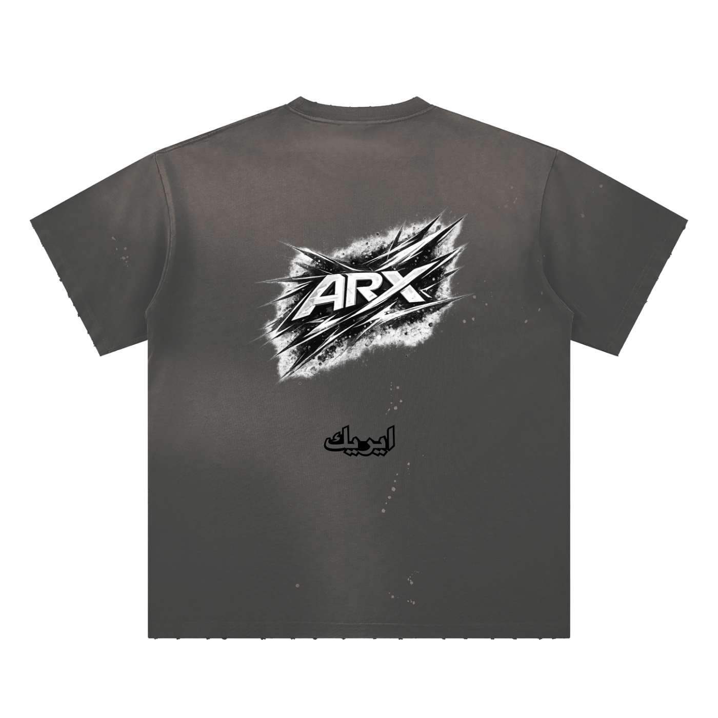 Hand-Frayed Sunfade Paint Splatter T-Shirt