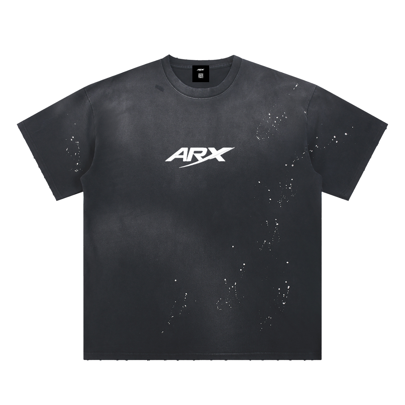 Hand-Frayed Sunfade Paint Splatter T-Shirt
