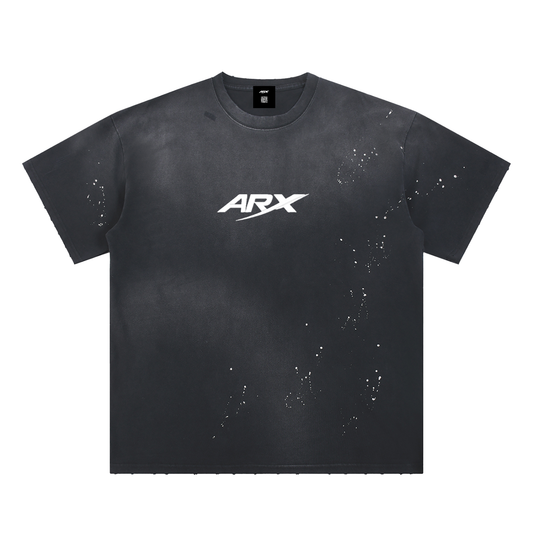 Hand-Frayed Sunfade Paint Splatter T-Shirt