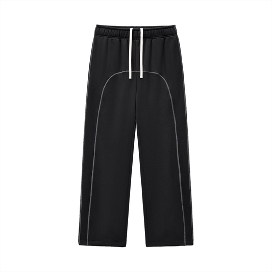 Contrast-Stitched Fleece Sweatpants
