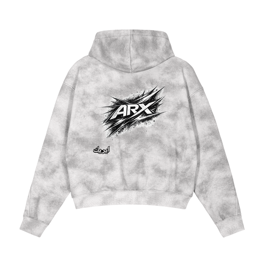 Dirty Washed Zip-Up Fleece Hoodie